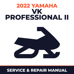 2022 Yamaha VK PROFESSIONAL II Service and Repair Manual - snowmobile workshop manual cover