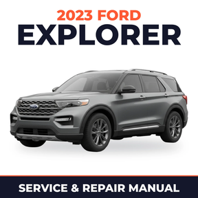 2023 Ford Explorer service and repair manual cover with vehicle photo