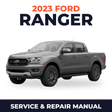 2023 Ford Ranger service and repair manual cover with vehicle photo