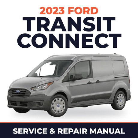 2023 Ford Transit Connect service and repair manual cover with vehicle photo