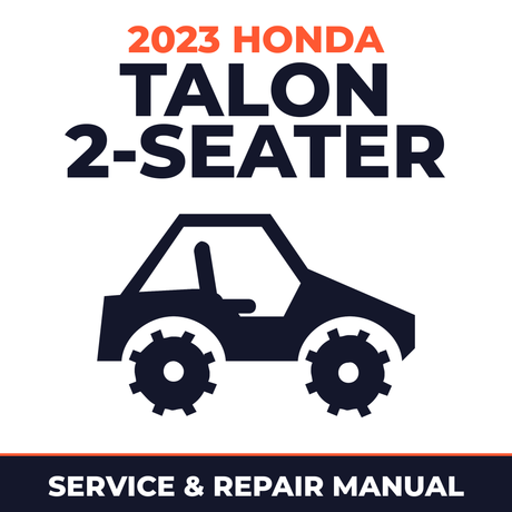 2023 Honda Talon 2-Seater Service and Repair Manual - side-by-side workshop manual cover