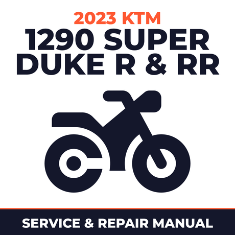 2023 KTM 1290 Super Duke R & RR Service and Repair Manual - motorcycle workshop manual cover