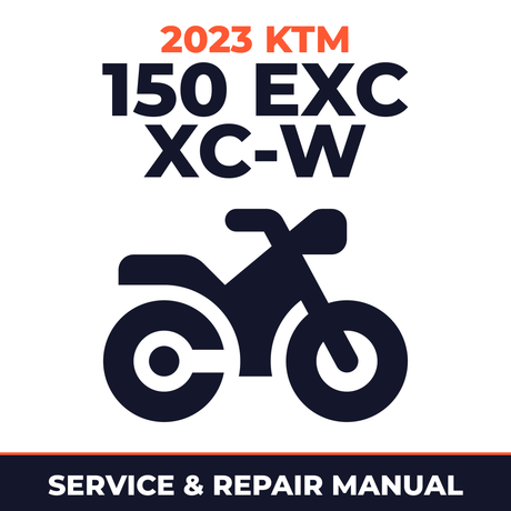 2023 KTM 150 EXC XC-W Service and Repair Manual - motorcycle workshop manual cover
