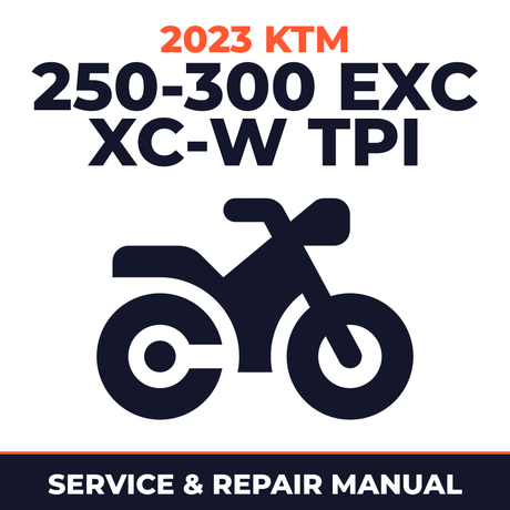 2023 KTM 250-300 EXC XC-W TPI Service and Repair Manual - motorcycle workshop manual cover