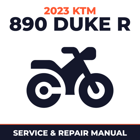 2023 KTM 890 Duke R Service and Repair Manual - motorcycle workshop manual cover