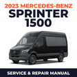 2023 Mercedes-Benz Sprinter 1500 service and repair manual cover with vehicle photo