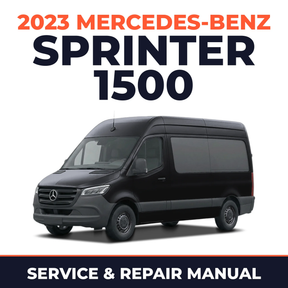 2023 Mercedes-Benz Sprinter 1500 service and repair manual cover with vehicle photo