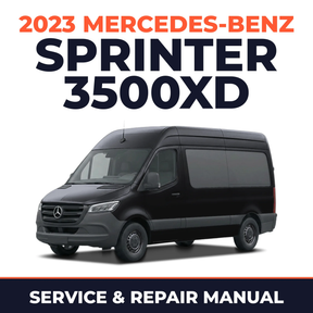 2023 Mercedes-Benz Sprinter 3500XD service and repair manual cover with vehicle photo