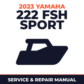 2023 Yamaha 222 FSH Sport Service and Repair Manual - boat workshop manual cover