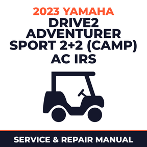 2023 Yamaha DRIVE2 ADVENTURER SPORT 2+2 (CAMP) AC IRS Service and Repair Manual - golf car workshop manual cover