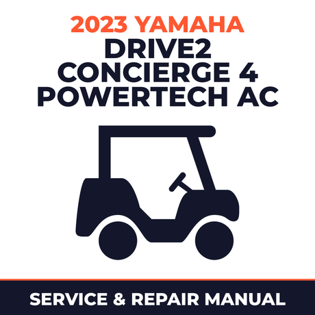 2023 Yamaha DRIVE2 CONCIERGE 4 POWERTECH AC Service and Repair Manual - golf car workshop manual cover