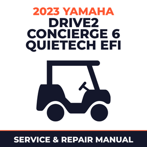 2023 Yamaha DRIVE2 CONCIERGE 6 QUIETECH EFI Service and Repair Manual - golf car workshop manual cover