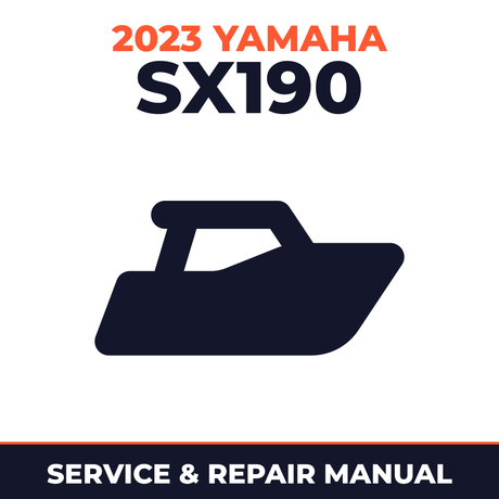 2023 Yamaha SX190 Service and Repair Manual - boat workshop manual cover