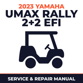 2023 Yamaha UMAX RALLY 2+2 EFI Service and Repair Manual - golf car workshop manual cover