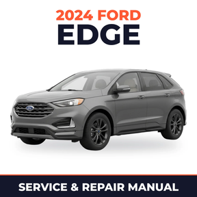 2024 Ford Edge service and repair manual cover with vehicle photo