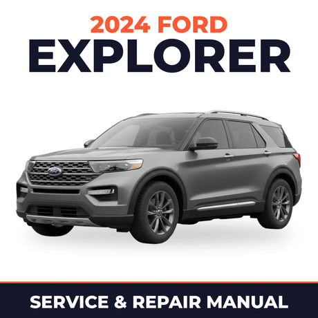 2024 Ford Explorer service and repair manual cover with vehicle photo