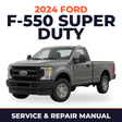 2024 Ford F-550 Super Duty service and repair manual cover with vehicle photo