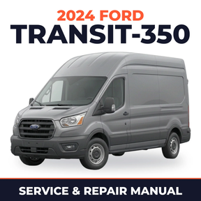 2024 Ford Transit-350 service and repair manual cover with vehicle photo