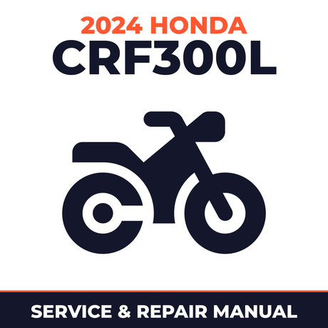 2024 Honda CRF300L Service and Repair Manual - motorcycle workshop manual cover