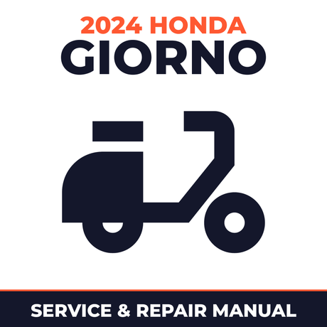 2024 Honda Giorno Service and Repair Manual - scooter workshop manual cover