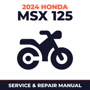2024 Honda MSX 125 Service and Repair Manual - motorcycle workshop manual cover