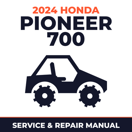 2024 Honda Pioneer 700 Service and Repair Manual - side-by-side workshop manual cover