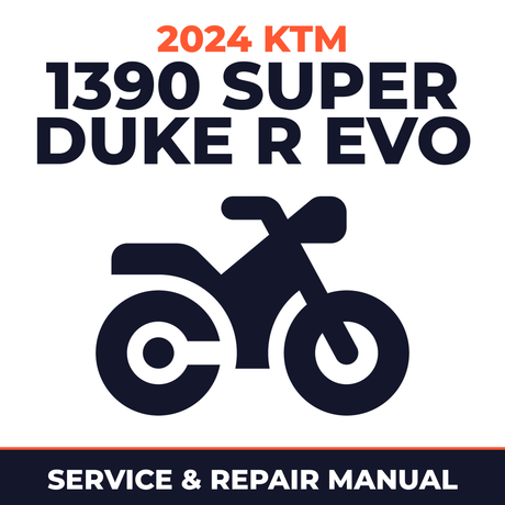 2024 KTM 1390 Super Duke R EVO Service and Repair Manual - motorcycle workshop manual cover