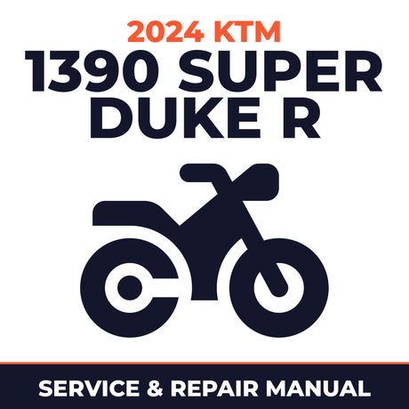 2024 KTM 1390 Super Duke R Service and Repair Manual - motorcycle workshop manual cover