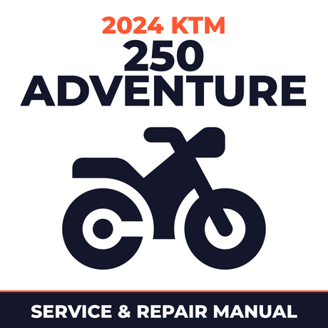 2024 KTM 250 Adventure Service and Repair Manual - motorcycle workshop manual cover