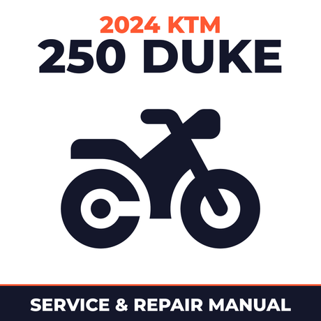 2024 KTM 250 Duke Service and Repair Manual - motorcycle workshop manual cover