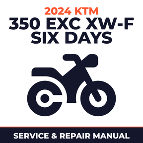 2024 KTM 350 EXC XW-F Six Days Service and Repair Manual - motorcycle workshop manual cover