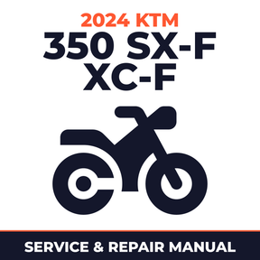 2024 KTM 350 SX-F XC-F Service and Repair Manual - motorcycle workshop manual cover