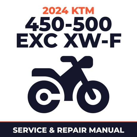 2024 KTM 450-500 EXC XW-F Service and Repair Manual - motorcycle workshop manual cover