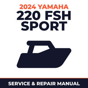 2024 Yamaha 220 FSH Sport Service and Repair Manual - boat workshop manual cover
