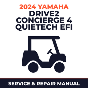 2024 Yamaha DRIVE2 CONCIERGE 4 QUIETECH EFI Service and Repair Manual - golf car workshop manual cover