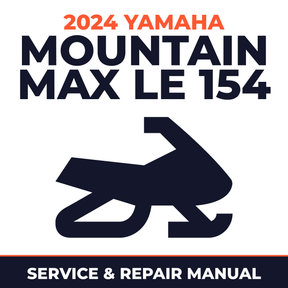 2024 Yamaha MOUNTAIN MAX LE 154 Service and Repair Manual - snowmobile workshop manual cover