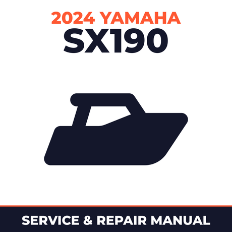 2024 Yamaha SX190 Service and Repair Manual - boat workshop manual cover