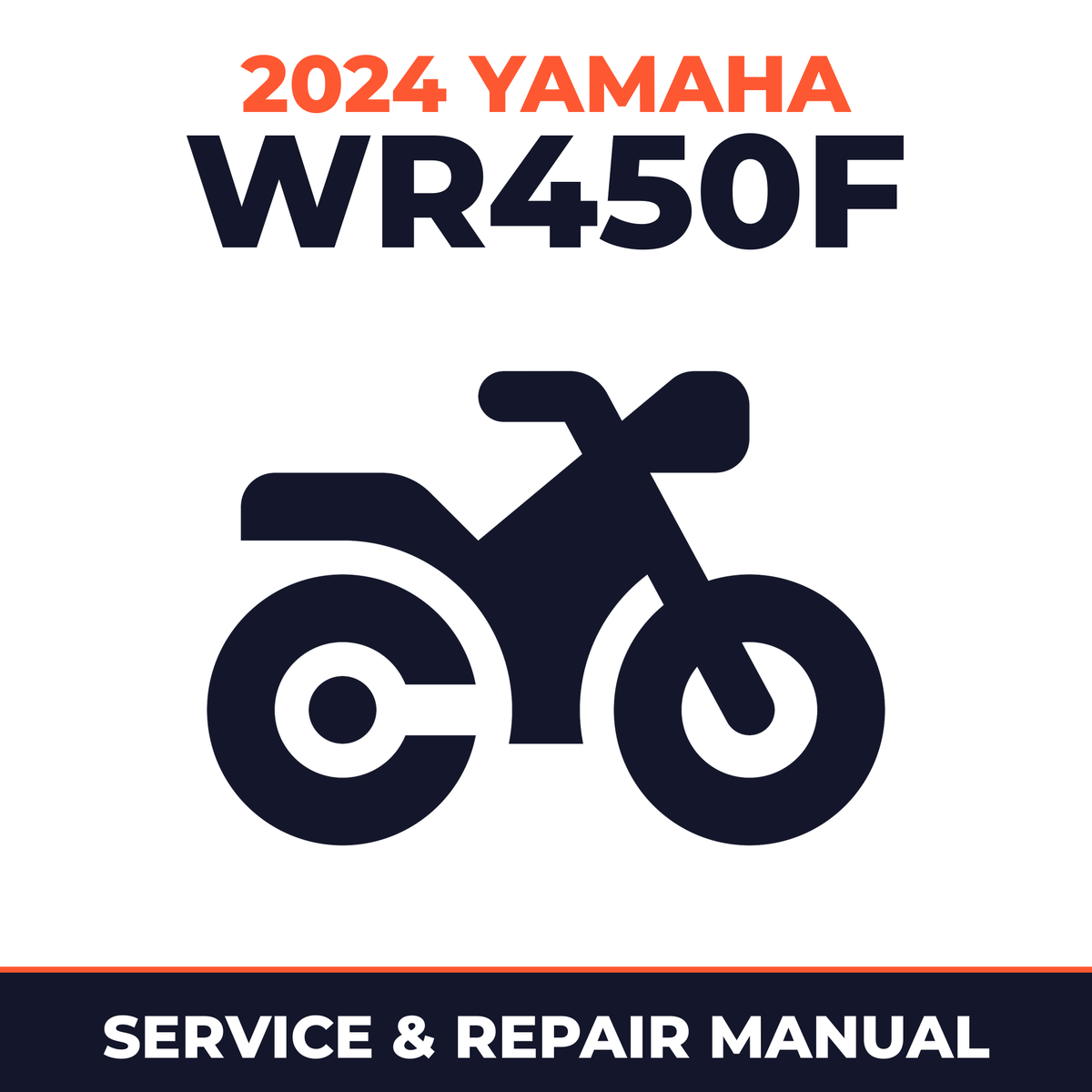 2024 Yamaha WR450F Service and Repair Manual - motorcycle workshop manual cover