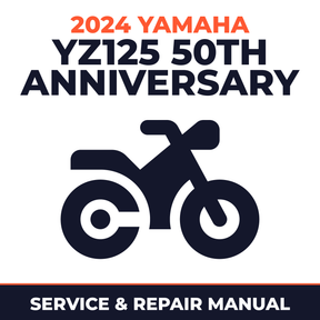 2024 Yamaha YZ125 50TH ANNIVERSARY Service and Repair Manual - motorcycle workshop manual cover