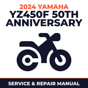 2024 Yamaha YZ450F 50TH ANNIVERSARY Service and Repair Manual - motorcycle workshop manual cover