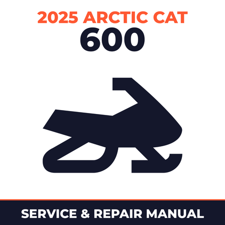 2025 Arctic Cat 600 Service and Repair Manual - snowmobile workshop manual cover