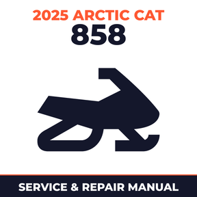 2025 Arctic Cat 858 Service and Repair Manual - snowmobile workshop manual cover