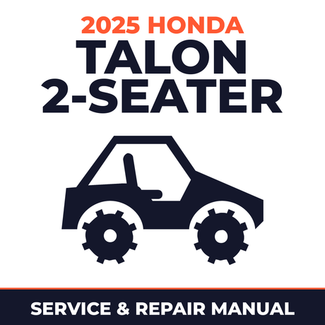 2025 Honda Talon 2-Seater Service and Repair Manual - side-by-side workshop manual cover
