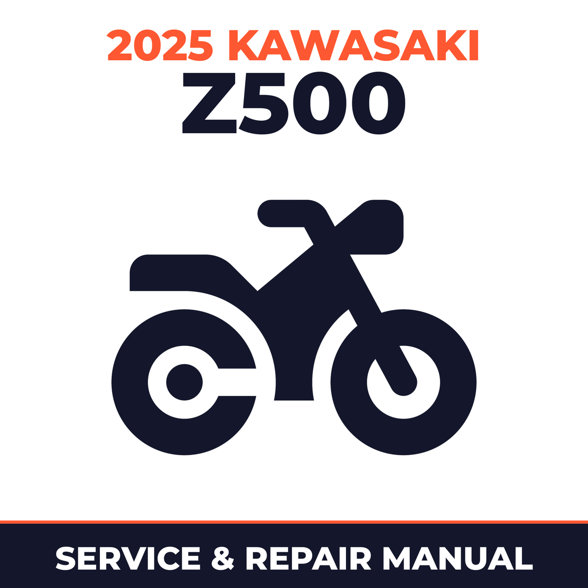 2025 Kawasaki Z500 Service and Repair Manual - motorcycle workshop manual cover