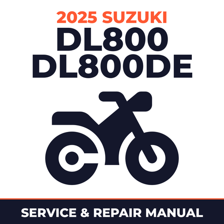2025 Suzuki DL800 DL800DE Service and Repair Manual - motorcycle workshop manual cover