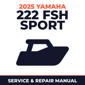 2025 Yamaha 222 FSH Sport Service and Repair Manual - boat workshop manual cover