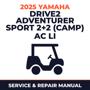 2025 Yamaha DRIVE2 ADVENTURER SPORT 2+2 (CAMP) AC Li Service and Repair Manual - golf car workshop manual cover
