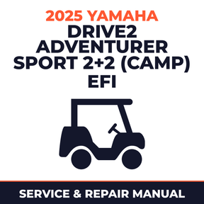 2025 Yamaha DRIVE2 ADVENTURER SPORT 2+2 (CAMP) EFI Service and Repair Manual - golf car workshop manual cover