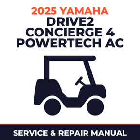 2025 Yamaha DRIVE2 CONCIERGE 4 POWERTECH AC Service and Repair Manual - golf car workshop manual cover