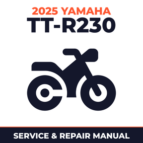 2025 Yamaha TT-R230 Service and Repair Manual - motorcycle workshop manual cover